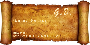 Garas Dorina névjegykártya